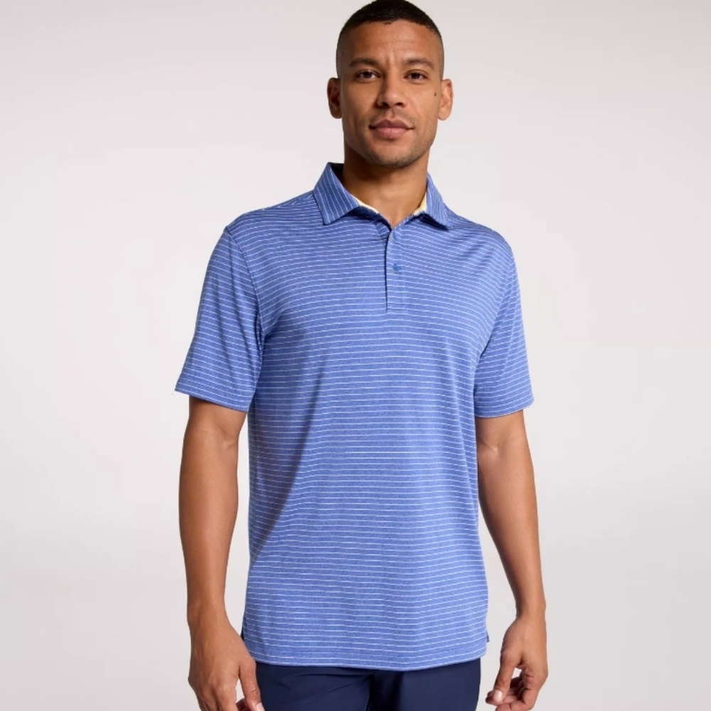 Walter Hagen Men's Performance 11 Classic Blue Stripe Polo - Size S